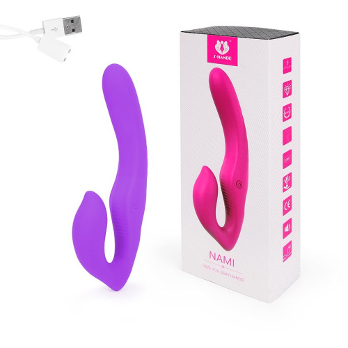 Перезаряжаемый безремневой страпон S-HANDE «Nami»  с вибрацией SHD-S125-2 фото 2