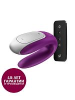 Парный вибратор Satisfyer Double Fun с возможностью управления через пульт и приложение (фиолетовый)