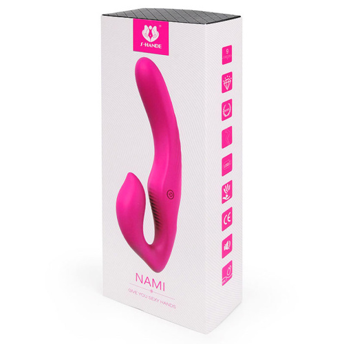 Перезаряжаемый безремневой страпон S-HANDE «Nami»  с вибрацией SHD-S125-2 фото 6