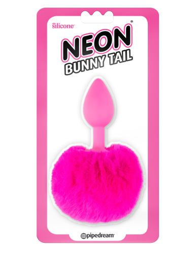 Neon Bunny tail Хвост неонового кролика цвет розовый фото 2