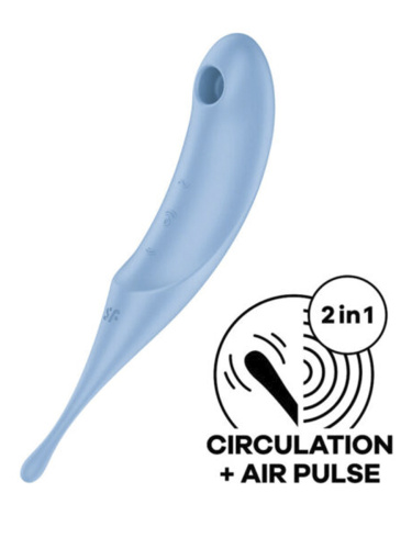 Satisfyer Twirling Pro Air Pulse Stimulator & Vibrator – Blue фото 6