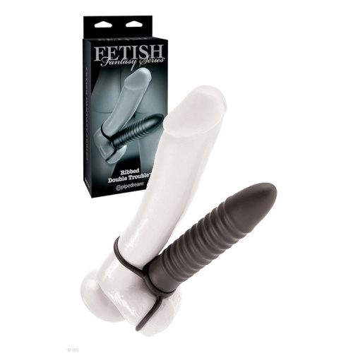 Насадка на член для двойного проникновения черная 4459-23 PD фото 6