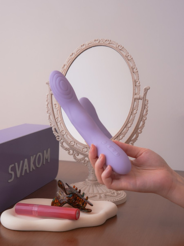 Selena Интерактивный вибромассажёр с поступательными движениями и нагревом фото 3