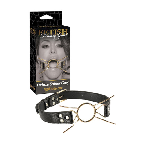 Кляп-рамка Deluxe Spider Gag черный с золотом 3995-27 PD фото 2