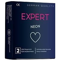 Презервативы Еxpert «NEON» светящиеся, 2 штуки, 401-0311