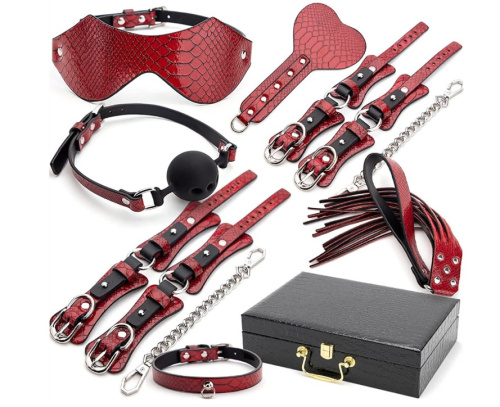 Набор для бондажа для секса из 7 предметов, красный 20229004RY фото 3