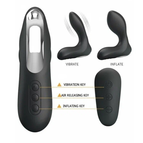 Массажёр простаты расширяющийся, 12 режимов, пульт ДУ, чёрный фото 4