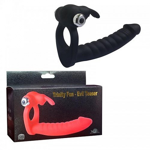 Насадка двойного проникновения с вибропулей и кроликом фото 2