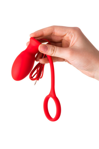 Анальная втулка с вибропулей, красная 901345-9 фото 7