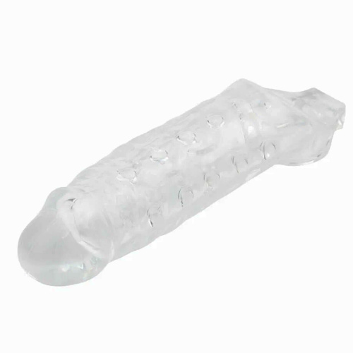 Насадка на пенис Mighty Sleeve With Ball Loop-Clear фото 4 Насадка на пенис Mighty Sleeve With Ball Loop-Clear фото 4