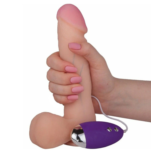 Телесный вибромассажёр-реалистик BEST COCK 6" - 19 см. фото 5