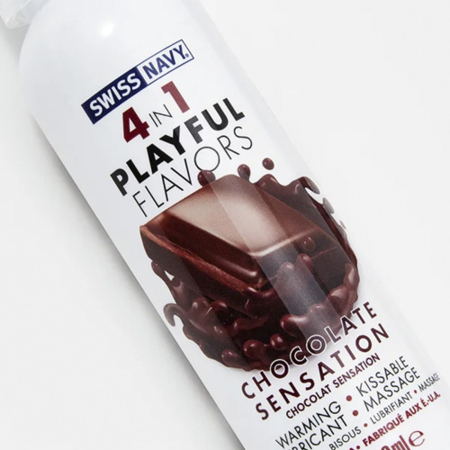 Swiss Navy Массажный гель для тела Playful flavors 4 в 1 , Шоколад, 118 мл фото 3