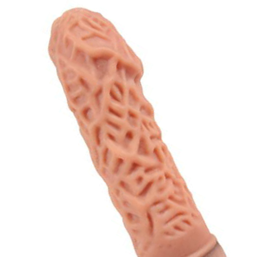 Насадка на фаллос с рельефными складочками размер M, Cock Sleeves ES.012 фото 2