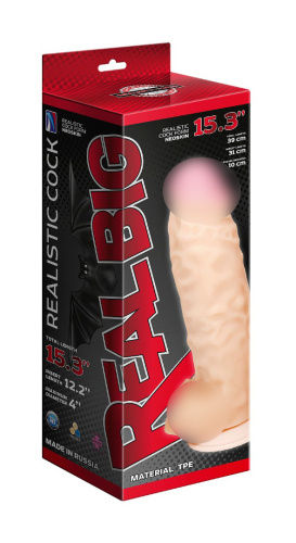 Фаллоимитатор неоскин - СУПЕРГИГАНТ с присоской в коробке 958203 RU