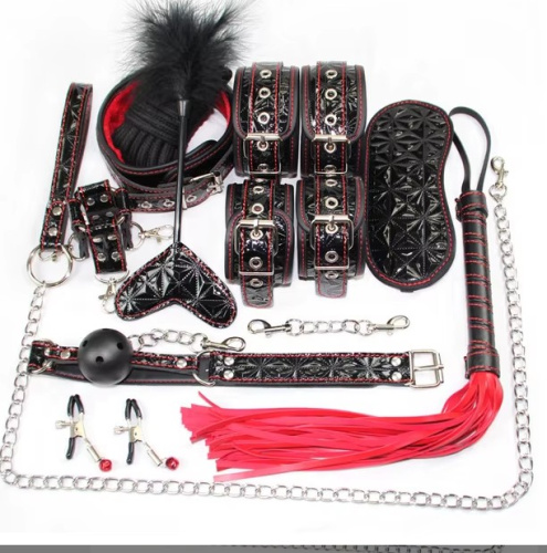 Набор для бондажа для секса из 11 предметов,черный 20229010RY фото 2