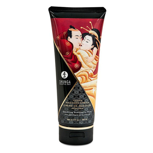 Массажный крем для тела "Необыкновенные поцелуи. Шампанское-клубника" 200мл