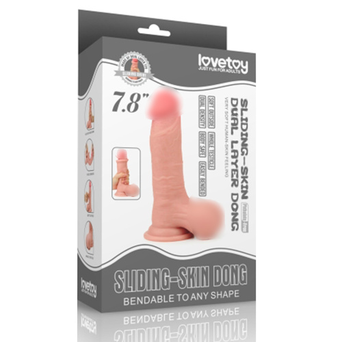 Фалоимитатор реалистик Sliding Skin Dual Layer Dong - Whole Testicle 7,8 317005 LV фото 2