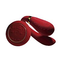 Вибратор для пар, "Fanfan set", красный, Zalo