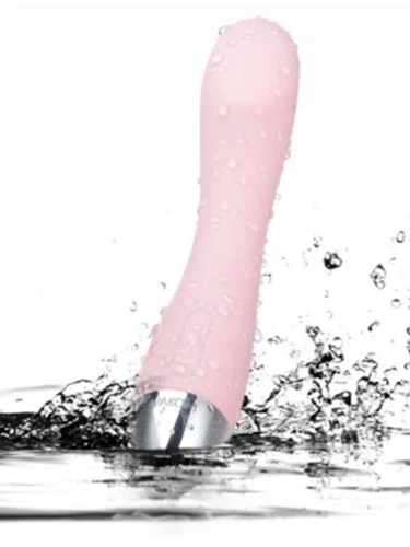 SVAKOM Вибратор Alice с клиторальным стимулятором - 17 см., нежно-розовый фото 8