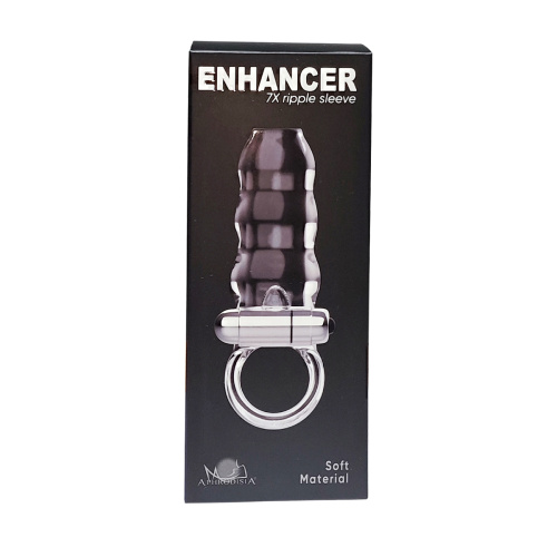 Вибронасадка "Enhancer 7X Ripple Sleeve", Прозрачный