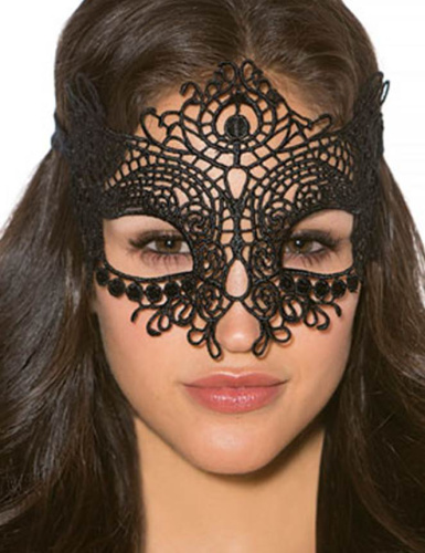 Черная кружевная маска для глаз Королева ночи