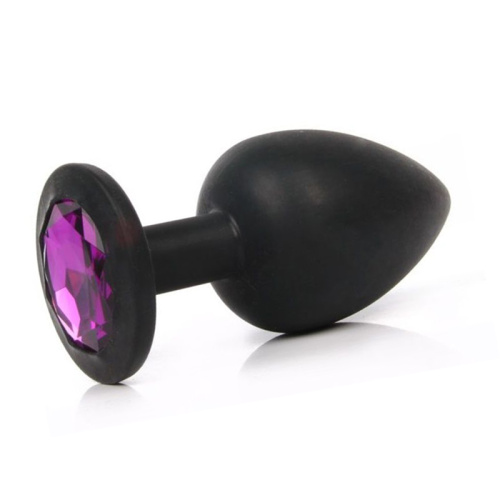 Анальная пробка силиконовая черная M 068 RY фото 2
