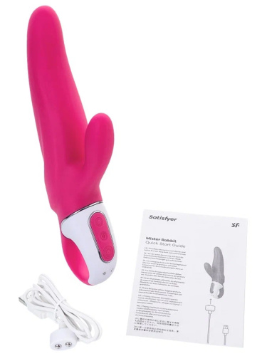 Satisfyer Вибратор из силикона Mr. Rabbit с клиторальным отростком 22.1 см, розовый фото 8
