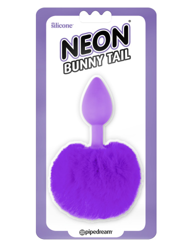 Neon Bunny tail Хвост неонового кролика цвет фиолетовый фото 2