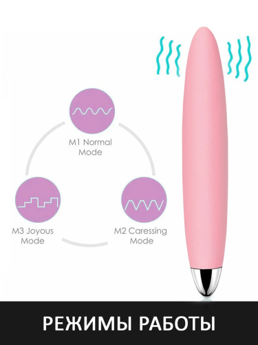 Перезаряжаемый мини вибратор "Daisy", розовый SVAKOM фото 5
