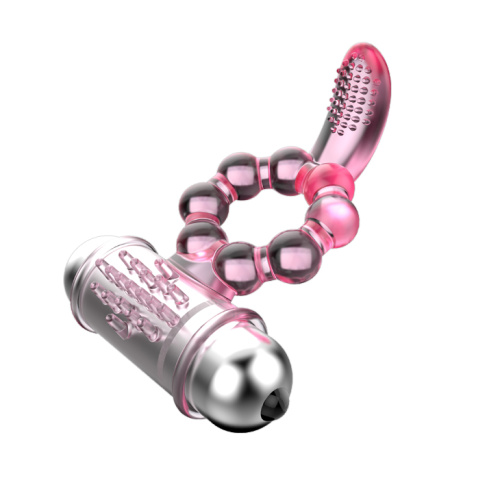 Эрекционное кольцо с вибрацией розовое фото 3
