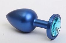 Мини-плаг синий с кристаллом цвета синий Rosebud M 008 RY