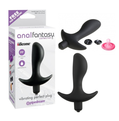 Анальная пробка с вибрацией черная 4608-23 фото 2