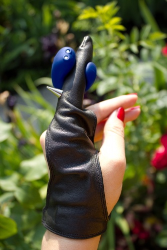 Мини вибратор на палец "Gring", синий фото 3