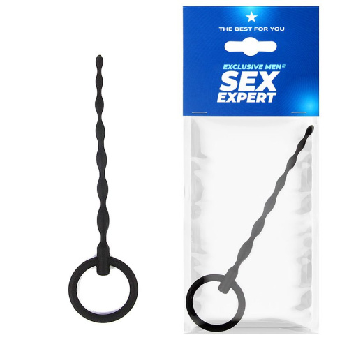 СТИМУЛЯТОР УРЕТРАЛЬНЫЙ L 120 мм D 5x6 мм, цвет чёрный арт. SEM-55134