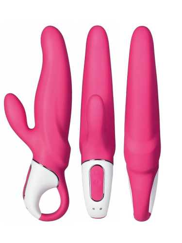 Satisfyer Вибратор из силикона Mr. Rabbit с клиторальным отростком 22.1 см, розовый фото 5