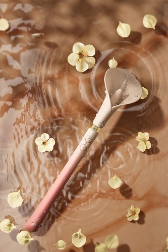 Двусторонний вибромассажёр CALLA, бежево-розовый