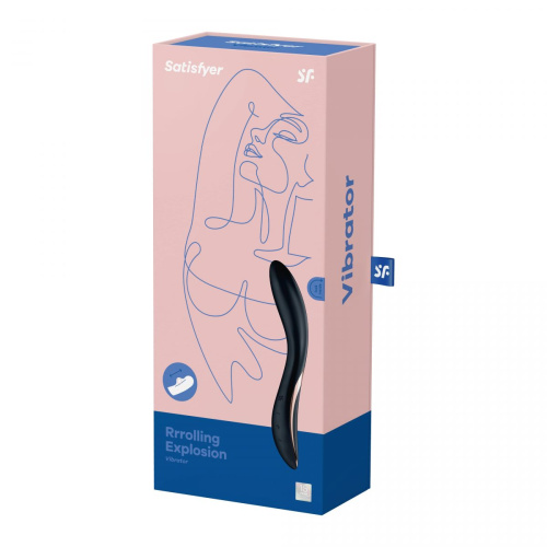 Вибромассажер Satisfyer Rrrolling Explosion с движущимся шариком черный 12 см 4019 фото 2